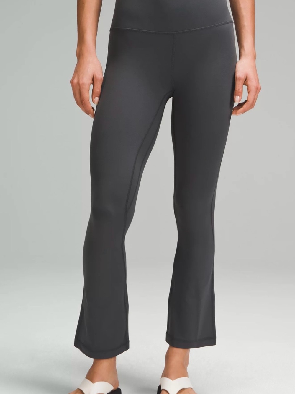 lululemon athletica align high rise mini flare pant extra short - graphite gray